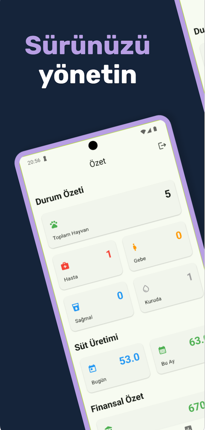 Sürü Yönetim Sistemi Uygulama Ekranı